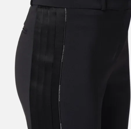 Elisabetta Franchi – Pantaloni in crêpe leggero con dettagli smoking

