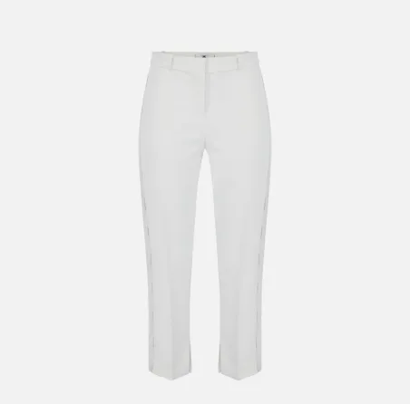 Elisabetta Franchi – Pantaloni in crêpe leggero con dettagli smoking

