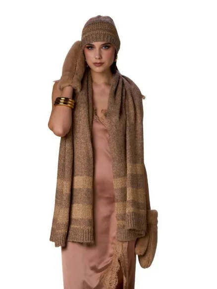 Cappello in maglia con dettagli lurex
 No Secrets  | BorotalcoCagliari