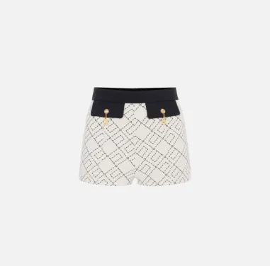 Elisabetta Franchi – Shorts bi-color in doppio crêpe  | BorotalcoCagli 2