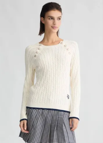 Maglia in cotone con bottoni decorativi Liu Jo  | BorotalcoCagliari.it