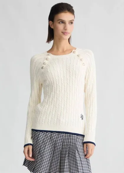 Maglia in cotone con bottoni decorativi Liu Jo  | BorotalcoCagliari.it