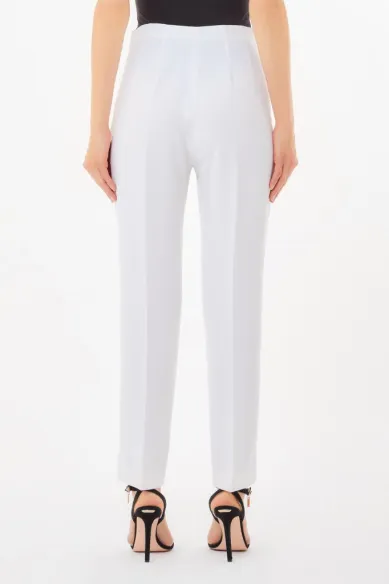 Pantaloni a sigaretta in misto viscosa stretch  | BorotalcoCagliari.it