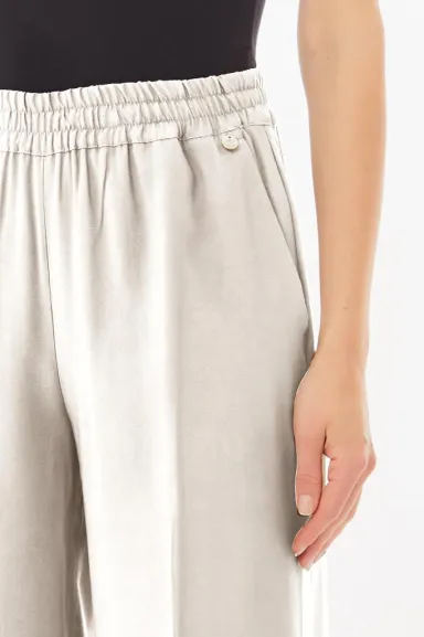 Pantalone ampio in tessuto fluido con elastico in vita Liu Jo  | Borot