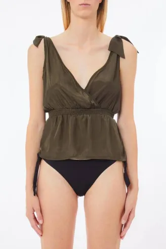 Top con spalline annodate e scollo incrociato Liu Jo  | BorotalcoCagli