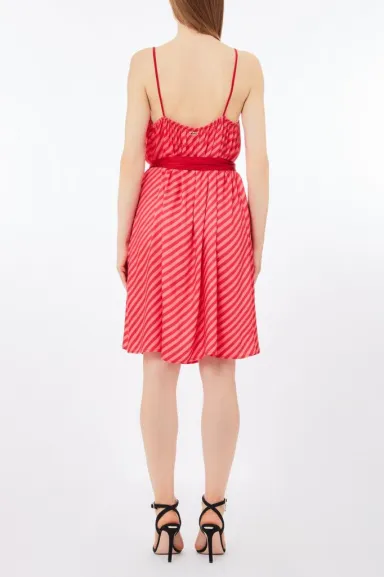 Abito midi a fantasia con bretelle sottili Liu Jo  | BorotalcoCagliari