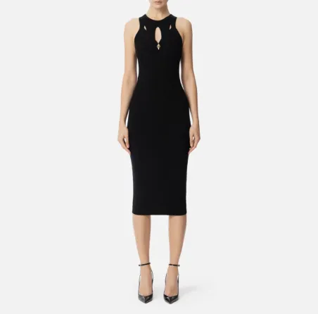Abito a costine con cut-out Elisabetta Franchi  | BorotalcoCagliari.it