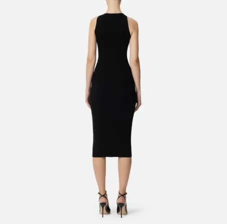 Abito a costine con cut-out Elisabetta Franchi  | BorotalcoCagliari.it