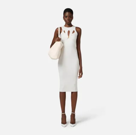 Abito a costine con cut-out Elisabetta Franchi  | BorotalcoCagliari.it