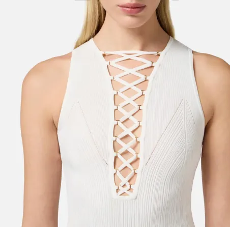 Abito in Maglia con Lacci cris cross – Elisabetta Franchi  | Borotalco