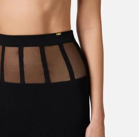 Gonna in viscosa con tagli corsetteria Elisabetta Franchi  | Borotalco