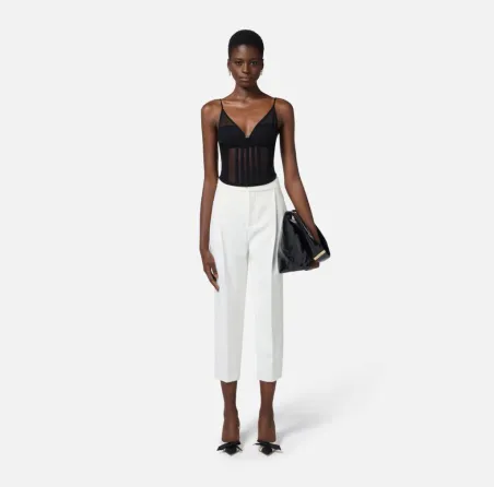 Top con trasparenze e tagli corsetto Elisabetta Franchi  | BorotalcoCa