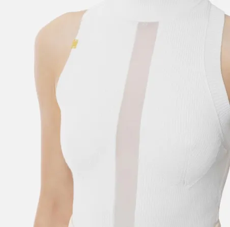 Top in viscosa con dettaglio in tulle Elisabetta Franchi  | BorotalcoC