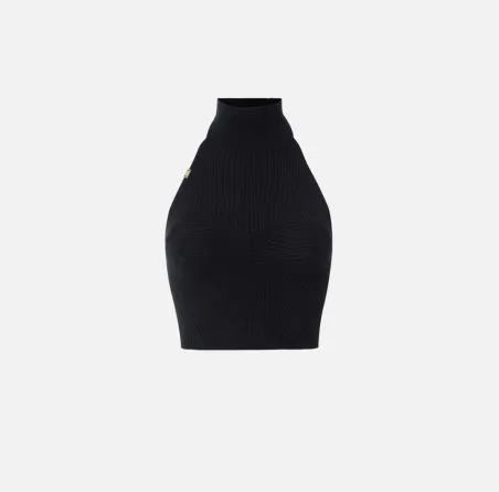 Top in viscosa a costine con cuore Elisabetta Franchi  | BorotalcoCagl
