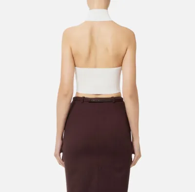 Top in viscosa a costine con cuore Elisabetta Franchi  | BorotalcoCagl