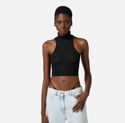 Top in punto pizzo con ruches Elisabetta Franchi  | BorotalcoCagliari.