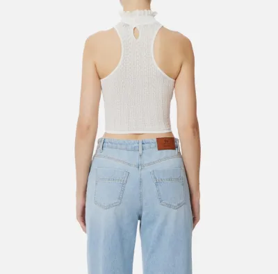 Top in punto pizzo con ruches Elisabetta Franchi  | BorotalcoCagliari.