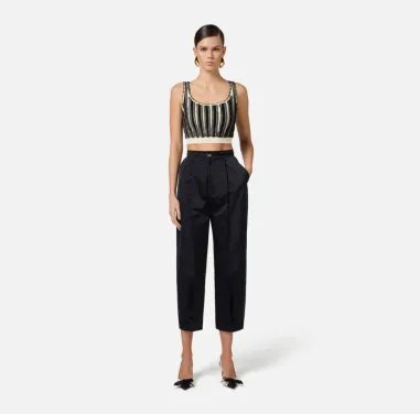 Top in viscosa con micro ruches Elisabetta Franchi  | BorotalcoCagliar