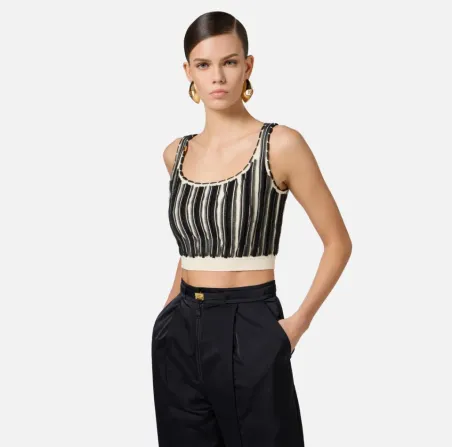 Top in viscosa con micro ruches Elisabetta Franchi  | BorotalcoCagliar