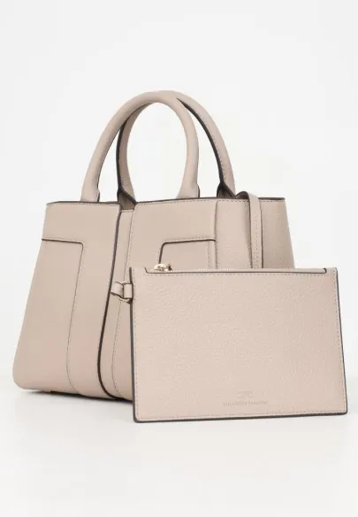 Elisabetta Franchi – Tote media con logo in rilievo  | BorotalcoCaglia