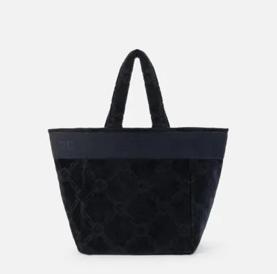 Tote in spugna jacquard con logo Elisabetta Franchi  | BorotalcoCaglia