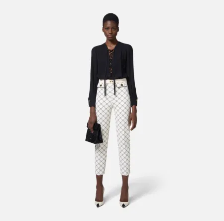 Blusa in georgette con lacci Elisabetta Franchi  | BorotalcoCagliari.i