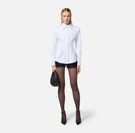 Camicia in Raso Effetto Bustier con Spalline - Elisabetta Franchi  | B