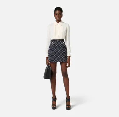 Camicia in georgette con bottoni gioiello Elisabetta Franchi  | Borota 2