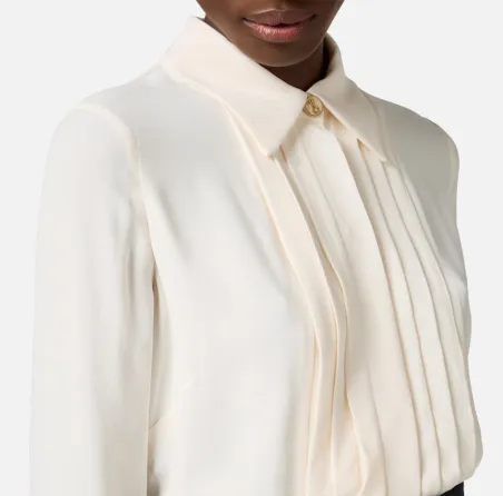 Camicia in georgette con bottoni gioiello Elisabetta Franchi  | Borota