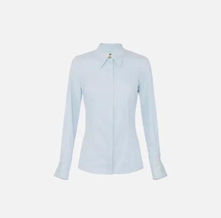 Camicia in Misto Cotone con Polsi Logati - Elisabetta Franchi  | Borot