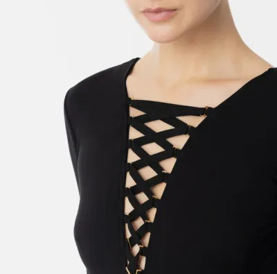 Body in jersey con lacci Elisabetta Franchi  | BorotalcoCagliari.it