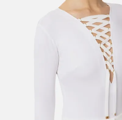Body in jersey con lacci Elisabetta Franchi  | BorotalcoCagliari.it