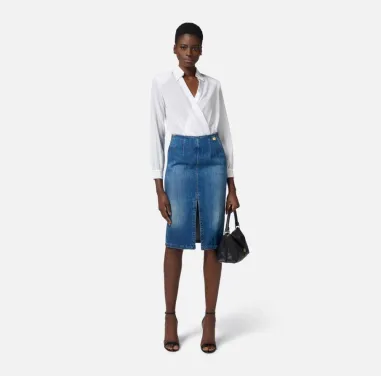 Camicia body in georgette con gemelli Elisabetta Franchi  | BorotalcoC