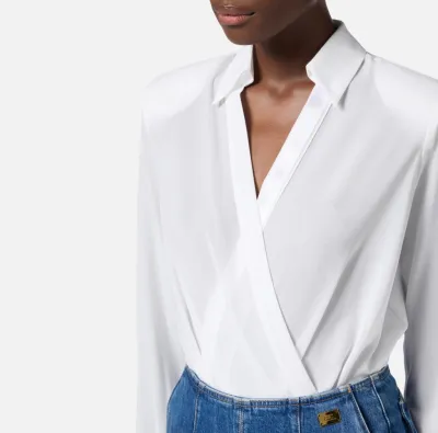 Camicia body in georgette con gemelli Elisabetta Franchi  | BorotalcoC