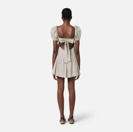Abito in cotone con stampa pois e rose ricamate Elisabetta Franchi  | 
