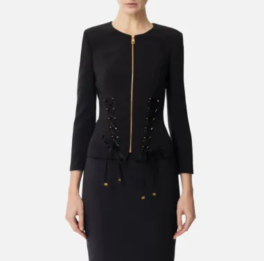 Giacca in crêpe con lacci criss-cross Elisabetta Franchi  | BorotalcoC