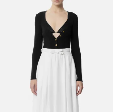 Micro cardigan in viscosa con cuore Elisabetta Franchi  | BorotalcoCag