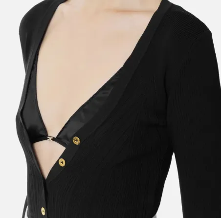 Micro cardigan in viscosa con cuore Elisabetta Franchi  | BorotalcoCag
