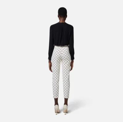 Pantaloni in crêpe con stampa a losanghe Elisabetta Franchi  | Borotal