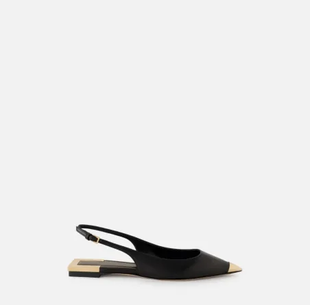 Slingback flat in nappa Elisabetta Franchi  | BorotalcoCagliari.it