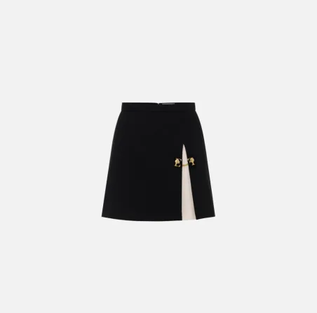 Minigonna in crêpe bicolore Elisabetta Franchi  | BorotalcoCagliari.it