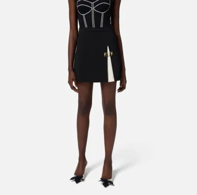 Minigonna in crêpe bicolore Elisabetta Franchi  | BorotalcoCagliari.it