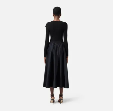 Gonna a ruota in vela tecnica con coulisse Elisabetta Franchi  | Borot