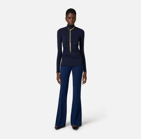 Maglia in jersey con drappeggio Elisabetta Franchi  | BorotalcoCagliar