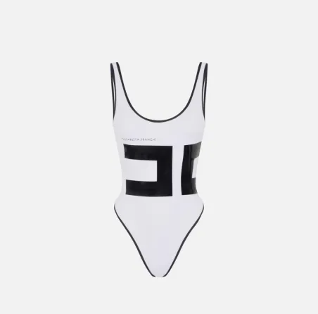 Costume intero con maxi logo stampato Elisabetta Franchi  | BorotalcoC