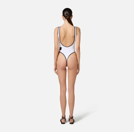 Costume intero con maxi logo stampato Elisabetta Franchi  | BorotalcoC