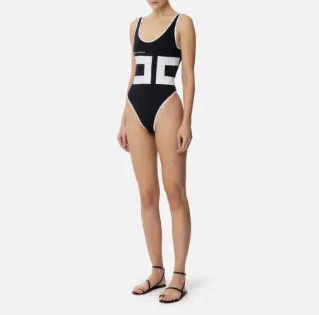 Costume intero con maxi logo stampato Elisabetta Franchi  | BorotalcoC