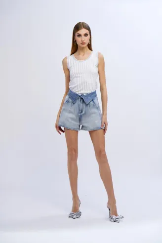 Shorts in Denim con Diamanti – NoSecrets  | BorotalcoCagliari.it 2
