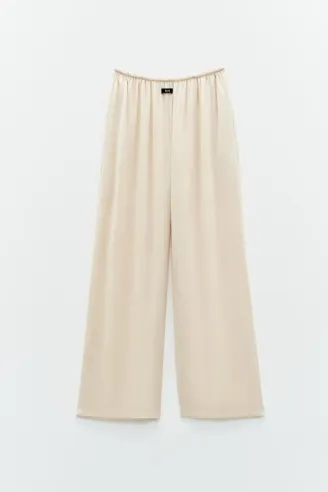 Pantaloni ampi in satin con vita elasticizzata – Eleh  | BorotalcoCagl 2