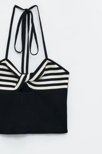 Top a righe con nodo frontale – Eleh  | BorotalcoCagliari.it 2